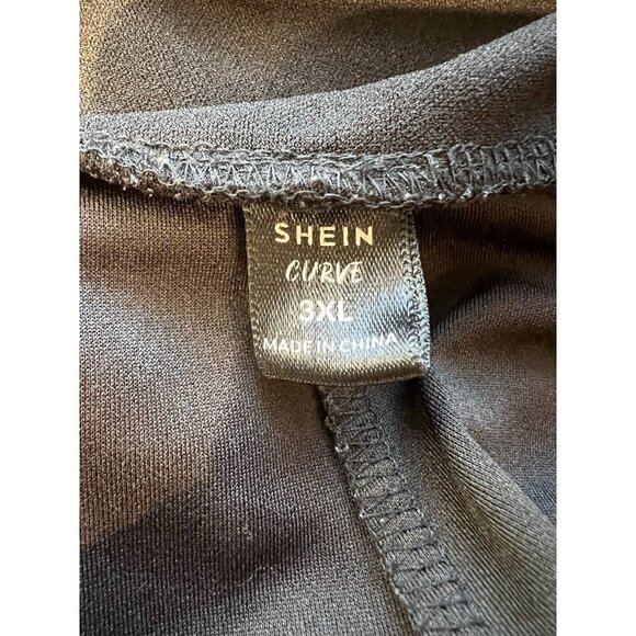 SHEIN Prive Plus High Waist Button Detail Tapered Ankle Pants 3XL (US 18) Black - Picture 10 of 10